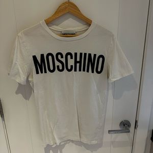Moschino men's small white tshirt